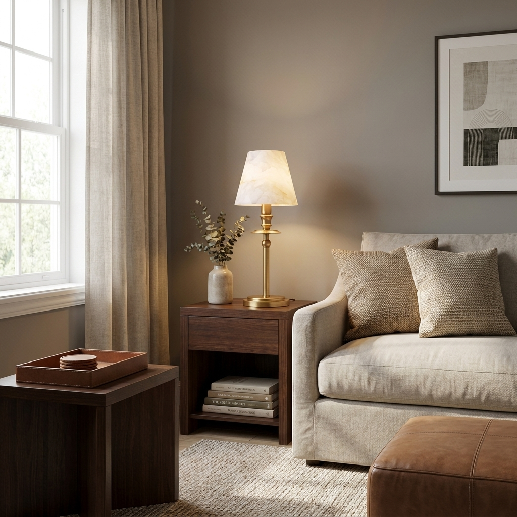 Pellisane Alabaster Shade Table Lamp