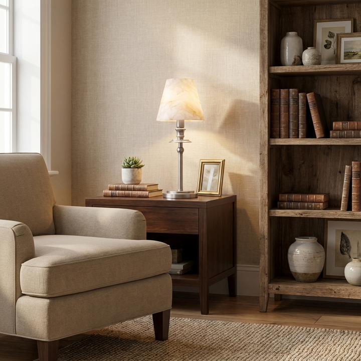 Pellisane Alabaster Shade Table Lamp