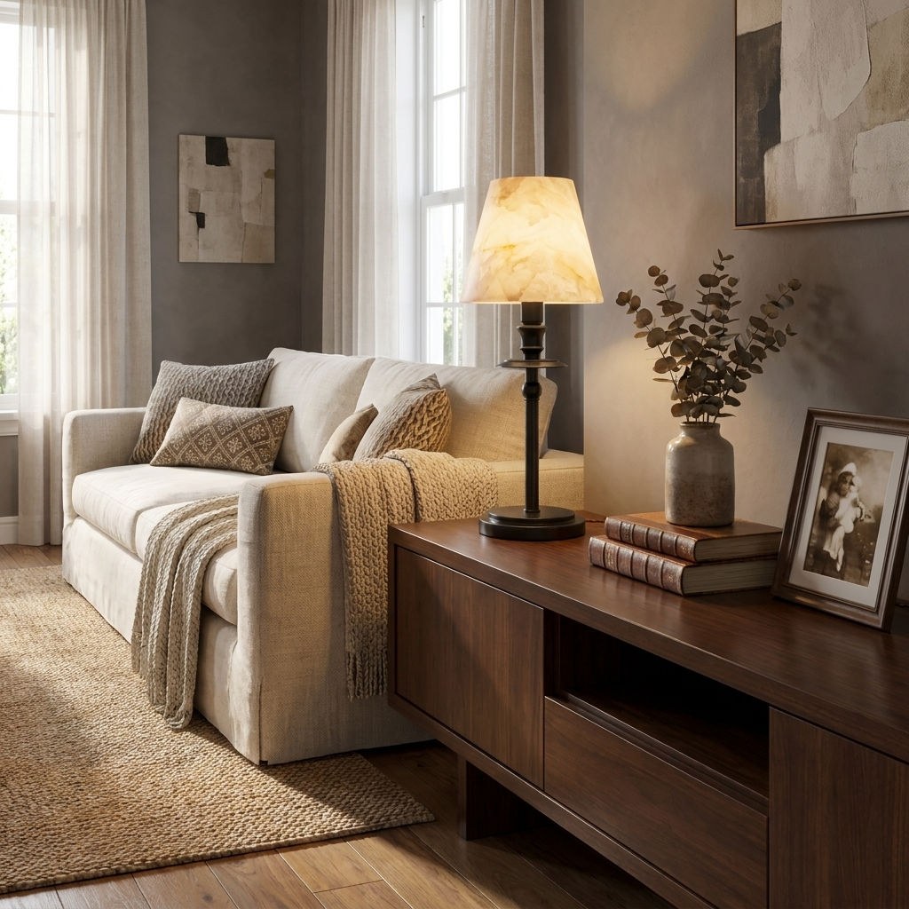 Pellisane Alabaster Shade Table Lamp