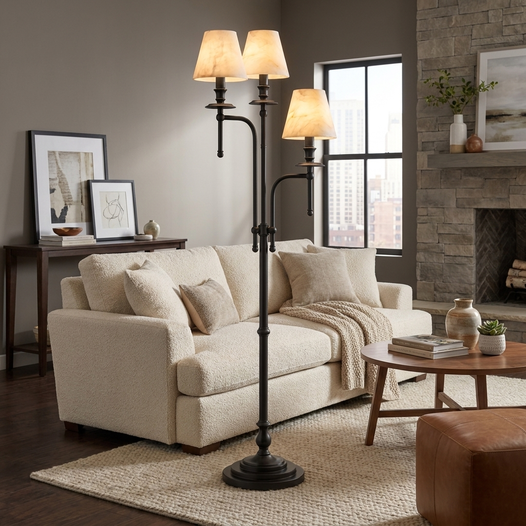 Pellisane Alabaster Shade Floor Lamp