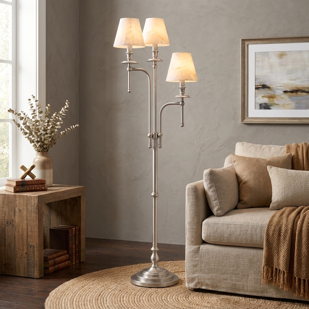 Pellisane Alabaster Shade Floor Lamp