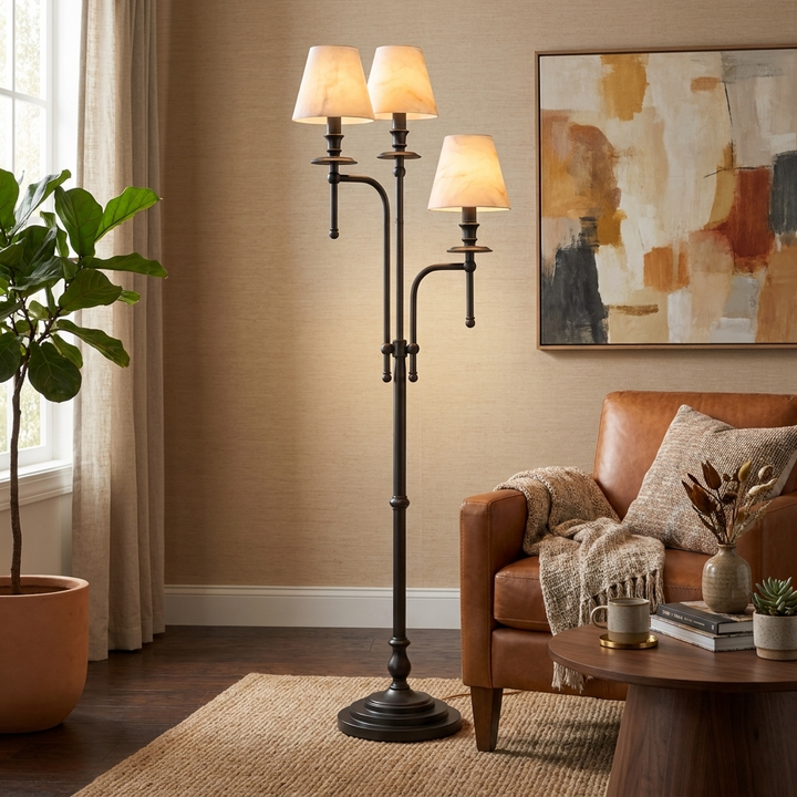Pellisane Alabaster Shade Floor Lamp