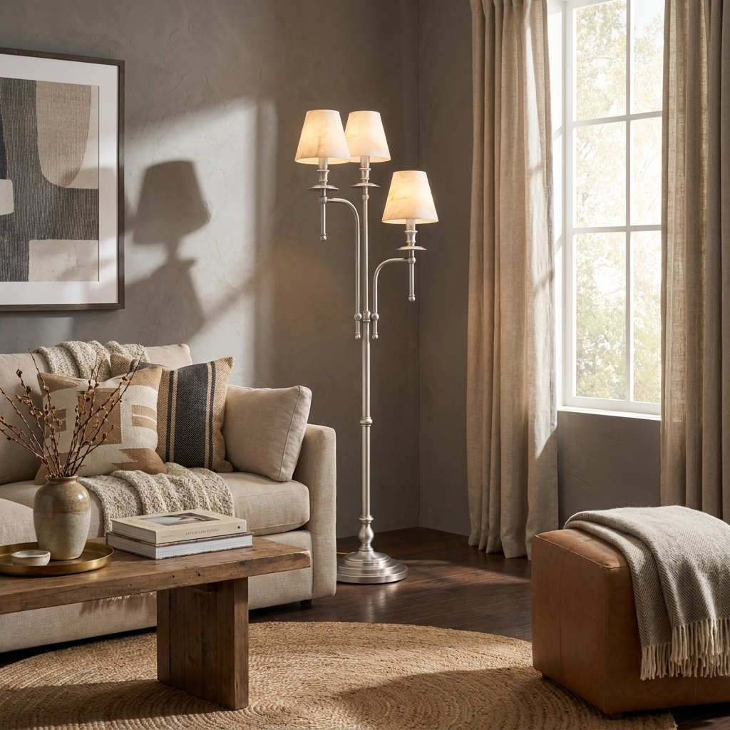 Pellisane Alabaster Shade Floor Lamp