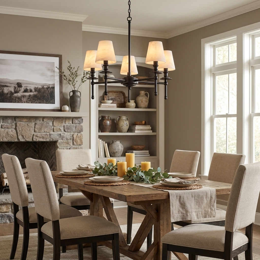 Pellisane Alabaster Shade Chandelier