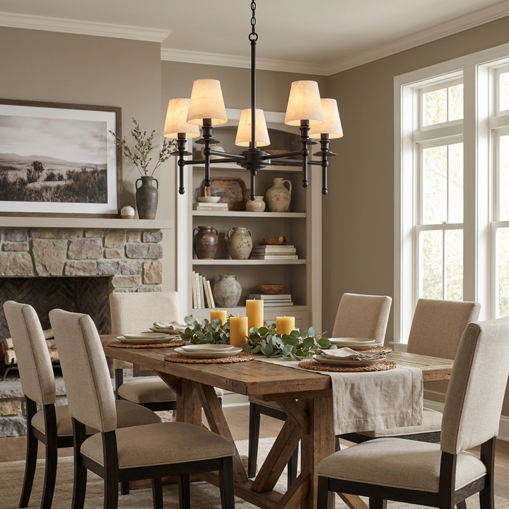 Pellisane Alabaster Shade Chandelier