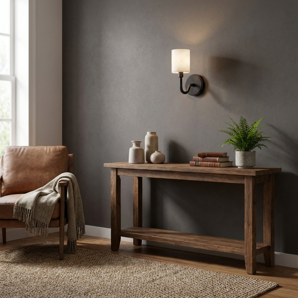 Pellarine Alabaster Cylinder Wall Sconce