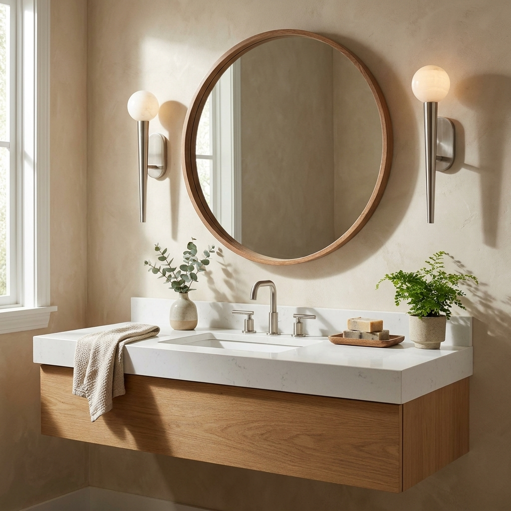 Fiorvane Alabaster Torch Wall Sconce