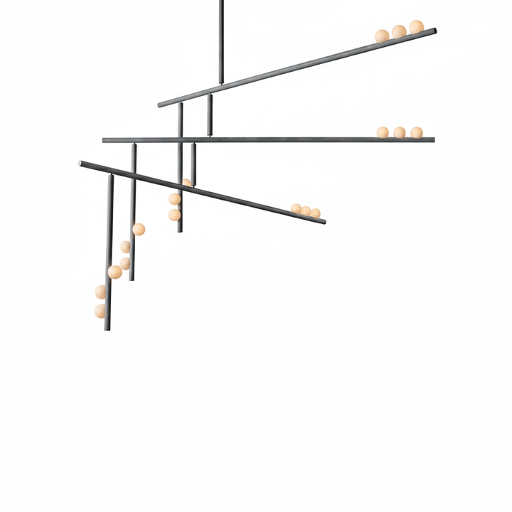 Brass Glass Drop Chandelier - Vakkerlight