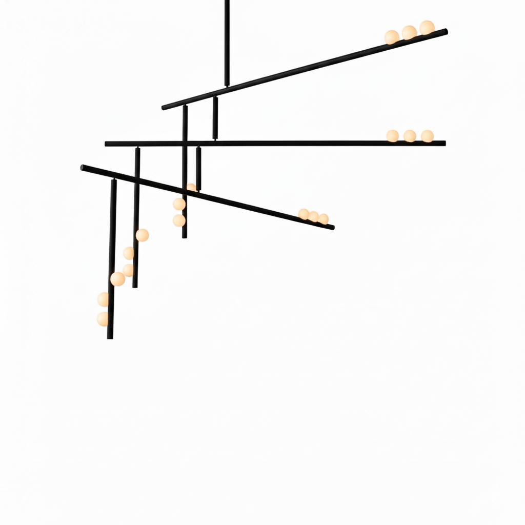 Brass Glass Drop Chandelier - Vakkerlight