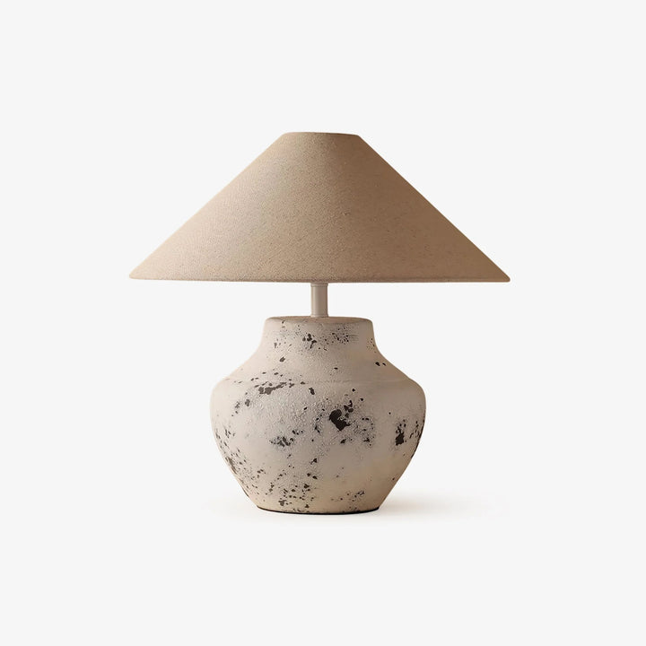 Distressed White Ceramic Table Lamp - Vakkerlight