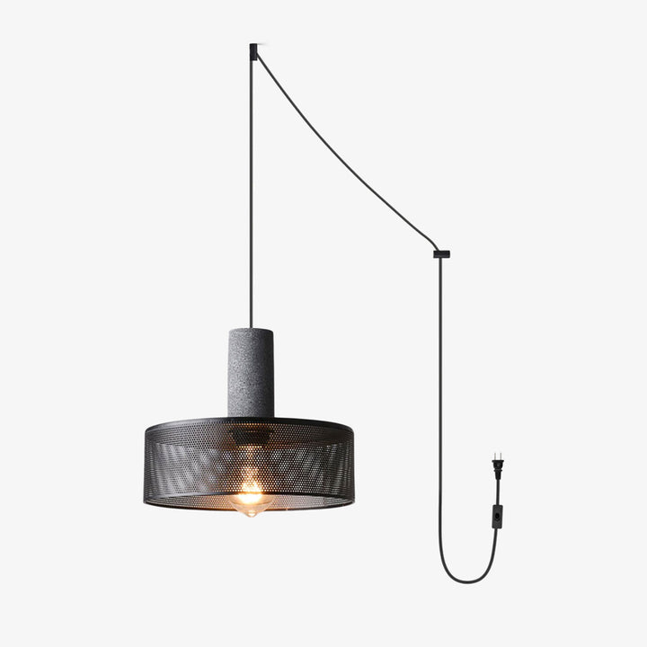 Cement Mesh Plug-in Pendant Lamp