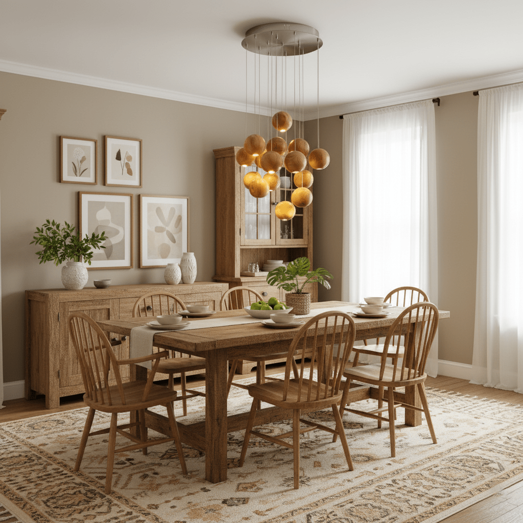 Wooden Orb Sphere Cluster Pendant Light - Vakkerlight