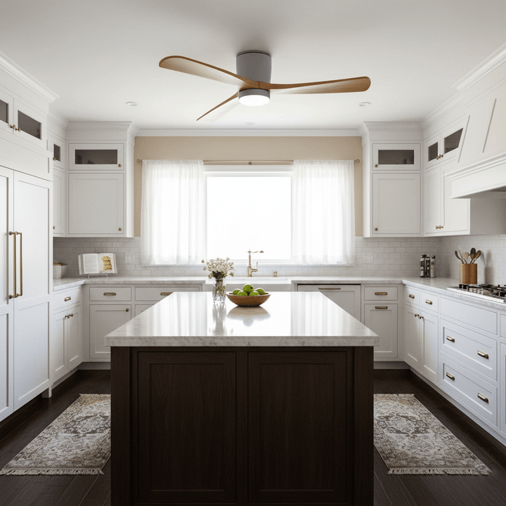 Nordic Wooden 42"/48"/52" Ceiling Fan Light - Vakkerlight