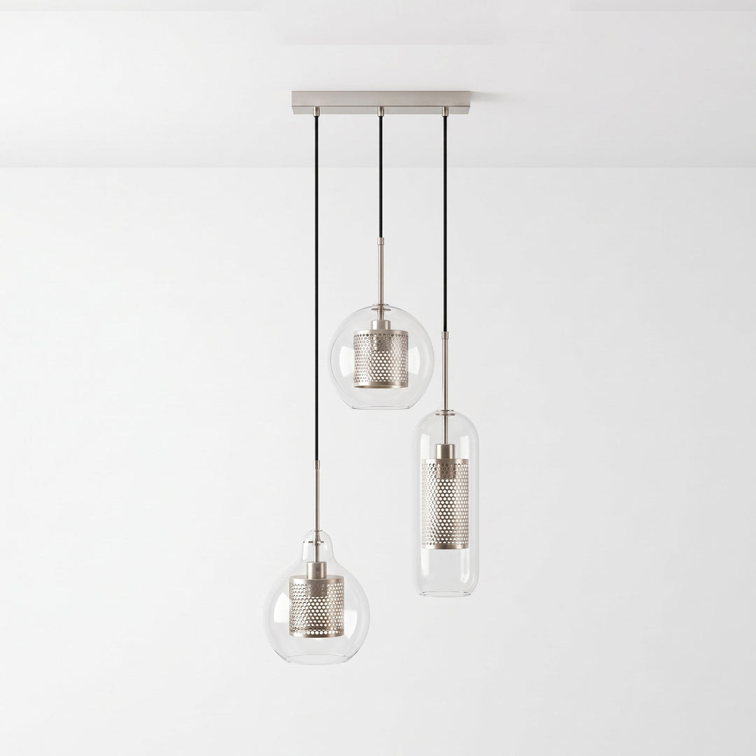 Gecombineerde Chiswick glazen hanglamp 