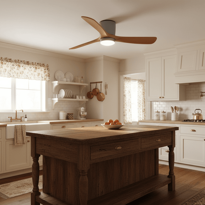 Nordic Wooden 42"/48"/52" Ceiling Fan Light - Vakkerlight