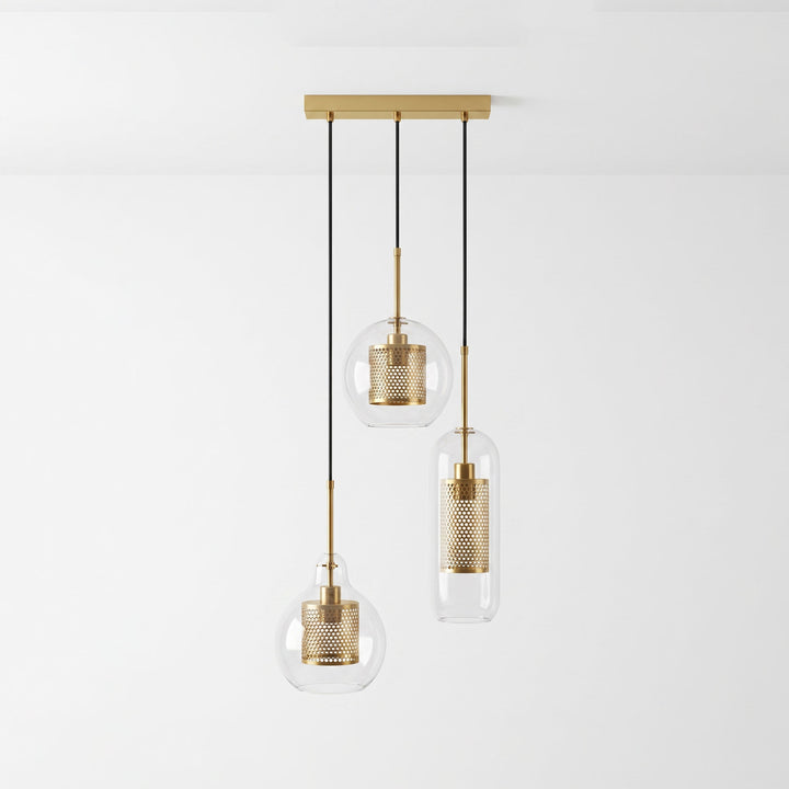 Gecombineerde Chiswick glazen hanglamp 