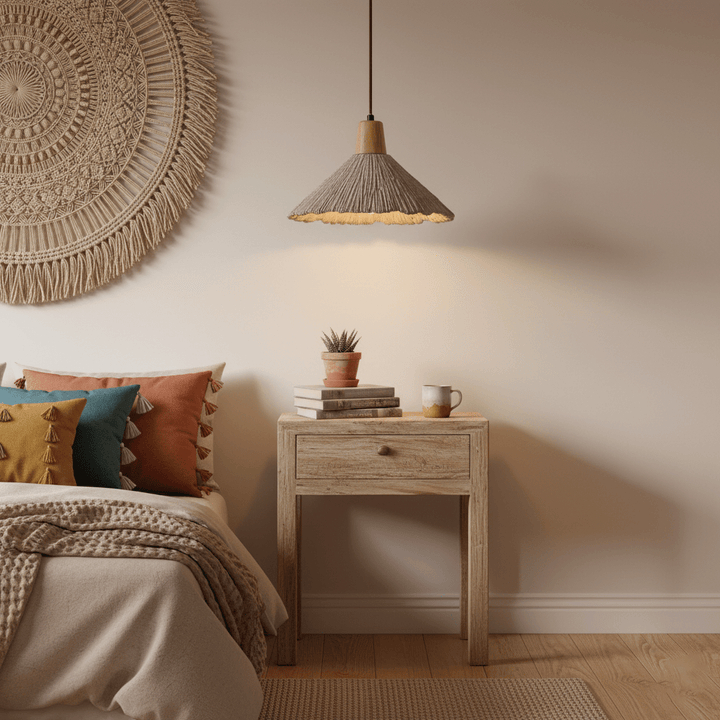 Concrete Pleated Pendant Lamp - Vakkerlight