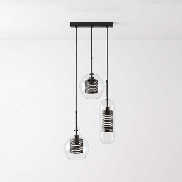 Gecombineerde Chiswick glazen hanglamp 