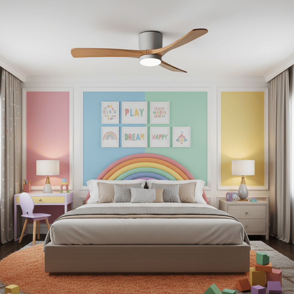 Nordic Wooden 42"/48"/52" Ceiling Fan Light - Vakkerlight