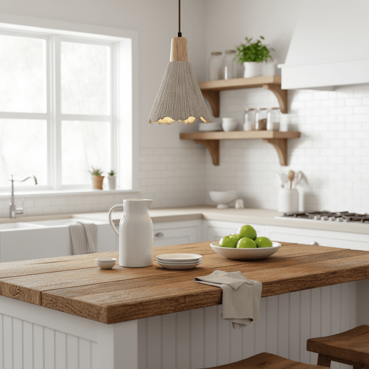 Concrete Pleated Pendant Lamp - Vakkerlight