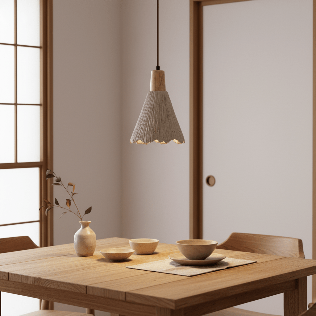 Concrete Pleated Pendant Lamp - Vakkerlight