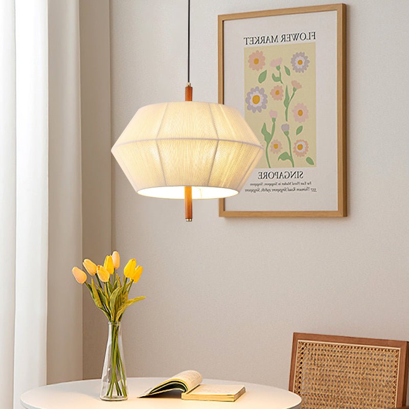Soren Linen Geometric Pendant Lamp - Vakkerlight