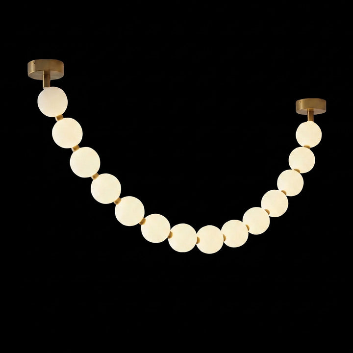 Pearl Glass Necklace Balls Chandelier - Vakkerlight