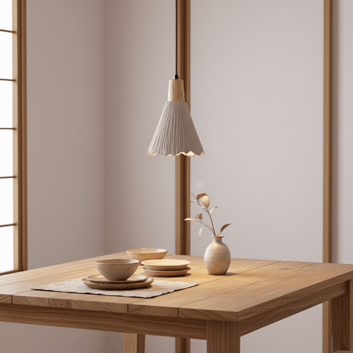 Concrete Pleated Pendant Lamp - Vakkerlight