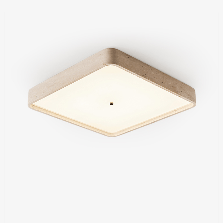 Geo Travertine Square Ceiling Light - Vakkerlight