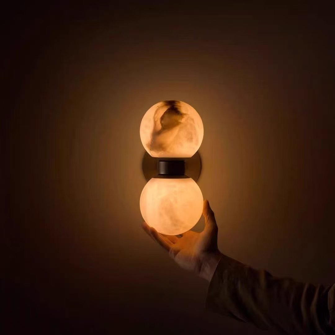 Alabaster Celestia Orb Wall Light - Vakkerlight