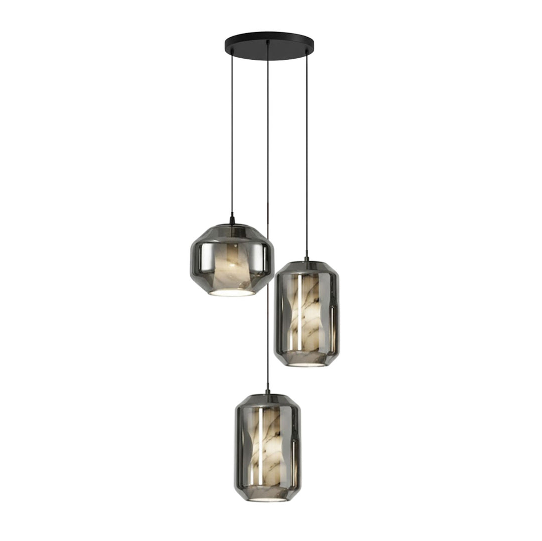 Alabaster Glass Cylinder Pendant Light - Vakkerlight