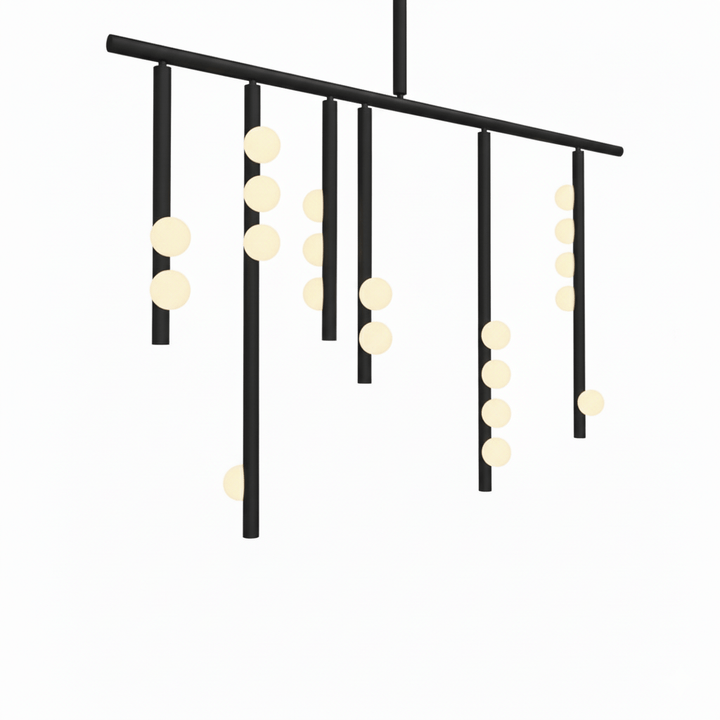 Brass Glass Drop Chandelier - Vakkerlight
