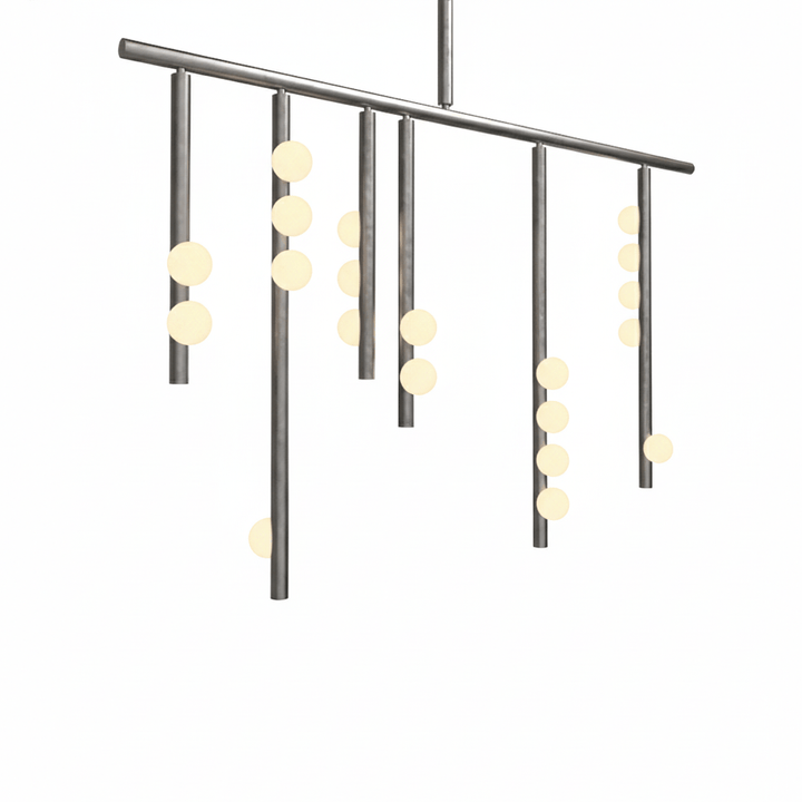Brass Glass Drop Chandelier - Vakkerlight