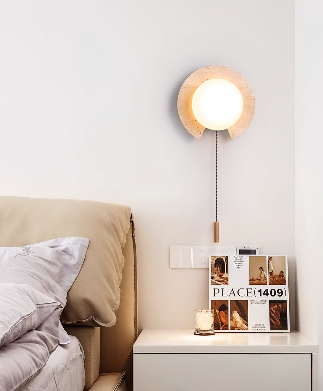 Solclip Travertine Wall Light - Vakkerlight