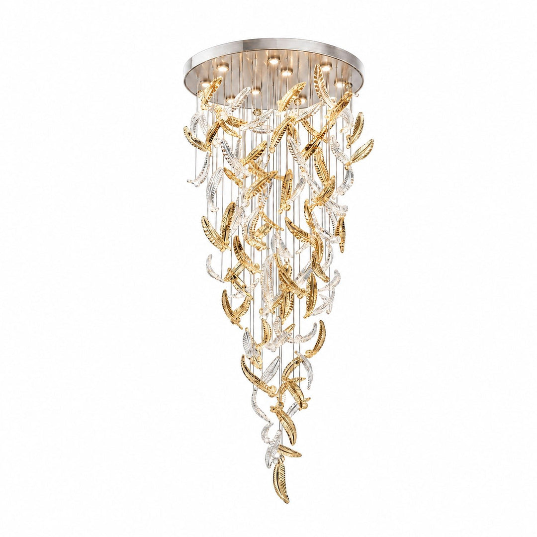 Glass Feathers Flying Chandelier - Vakkerlight