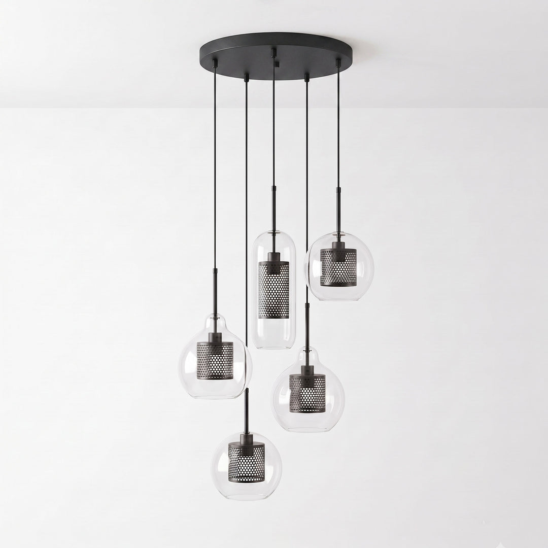 Gecombineerde Chiswick glazen hanglamp 