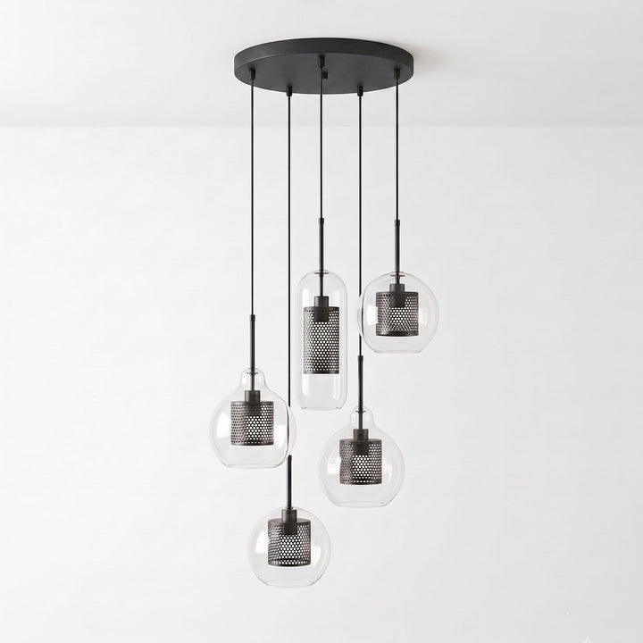 Gecombineerde Chiswick glazen hanglamp 