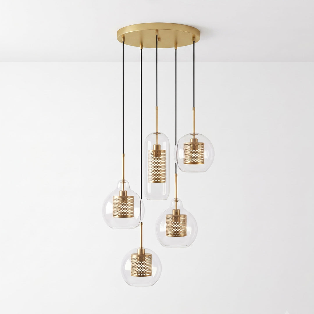 Gecombineerde Chiswick glazen hanglamp 