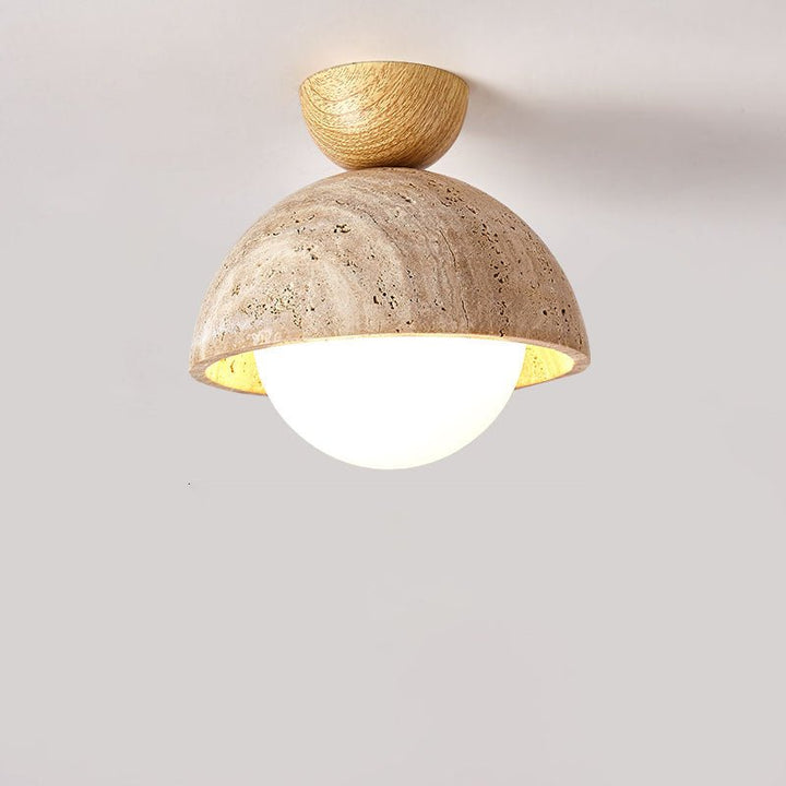 Flore Travertine Bud Ceiling Light - Vakkerlight