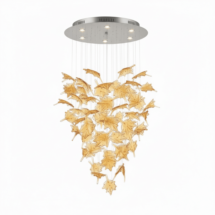 Multicolor Crystal Maple Leaf Chandelier - Vakkerlight
