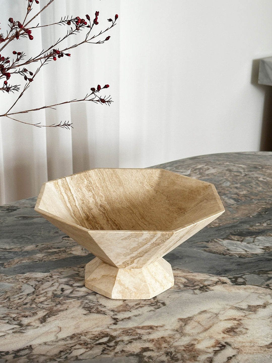 Facet Pedestal Bowl Storage Tray - Vakkerlight