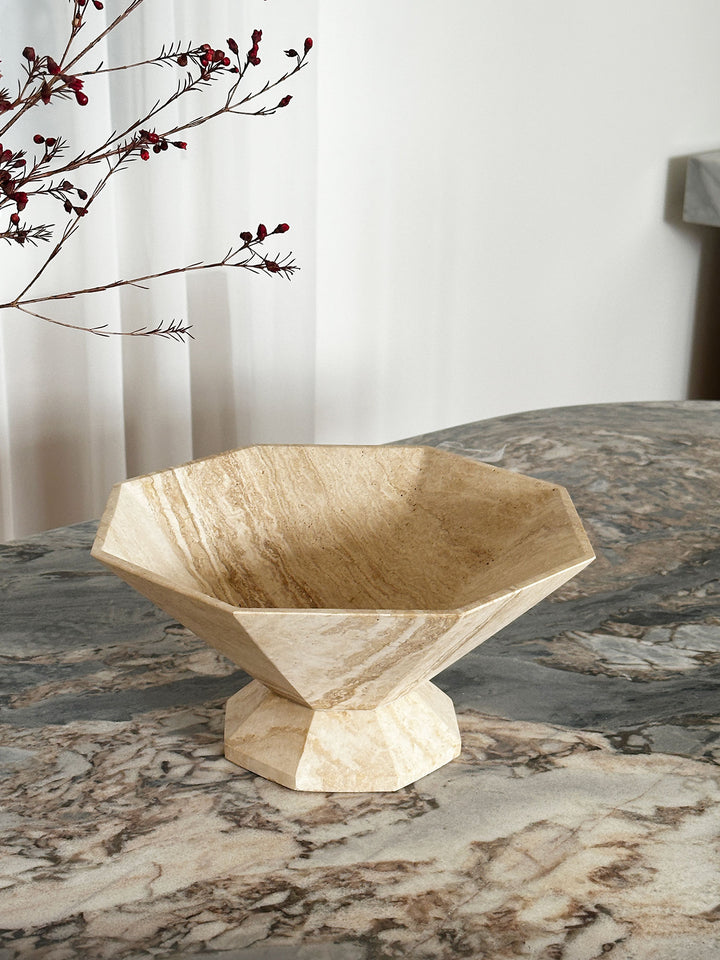 Facet Pedestal Bowl Storage Tray - Vakkerlight