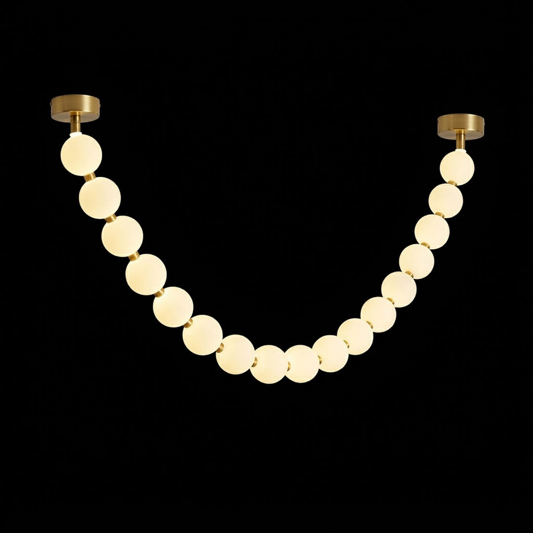 Pearl Glass Necklace Balls Chandelier - Vakkerlight