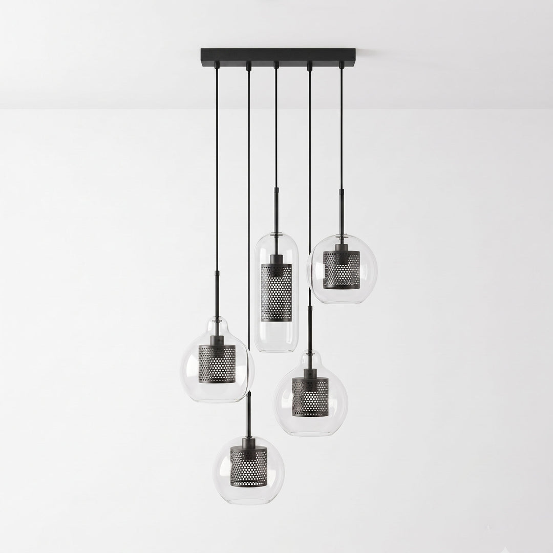 Gecombineerde Chiswick glazen hanglamp 