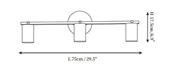 Cylinder Brass Series シーリングランプ — Dimension drawings 3