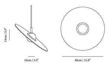 Luminária Suspensa Planet — Desenhos dimensionais 1