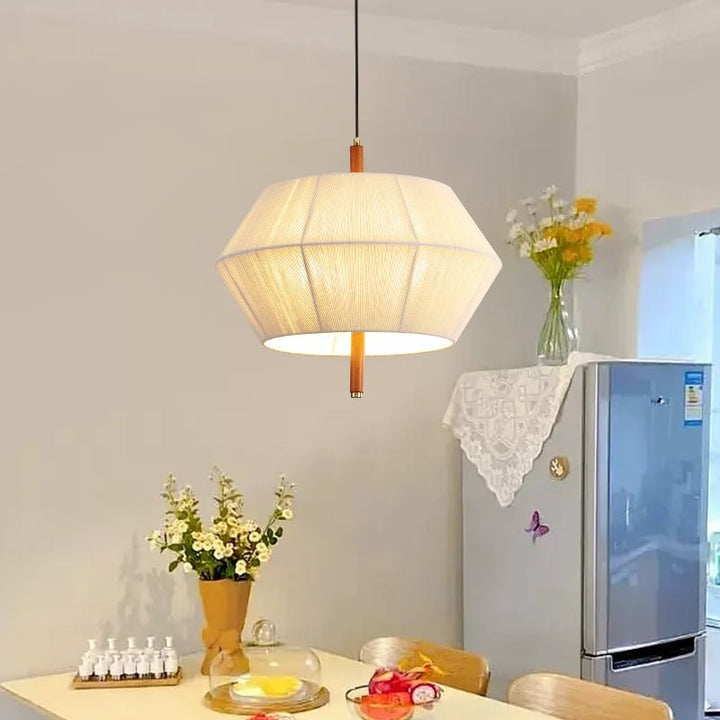 Soren Linen Geometric Pendant Lamp - Vakkerlight