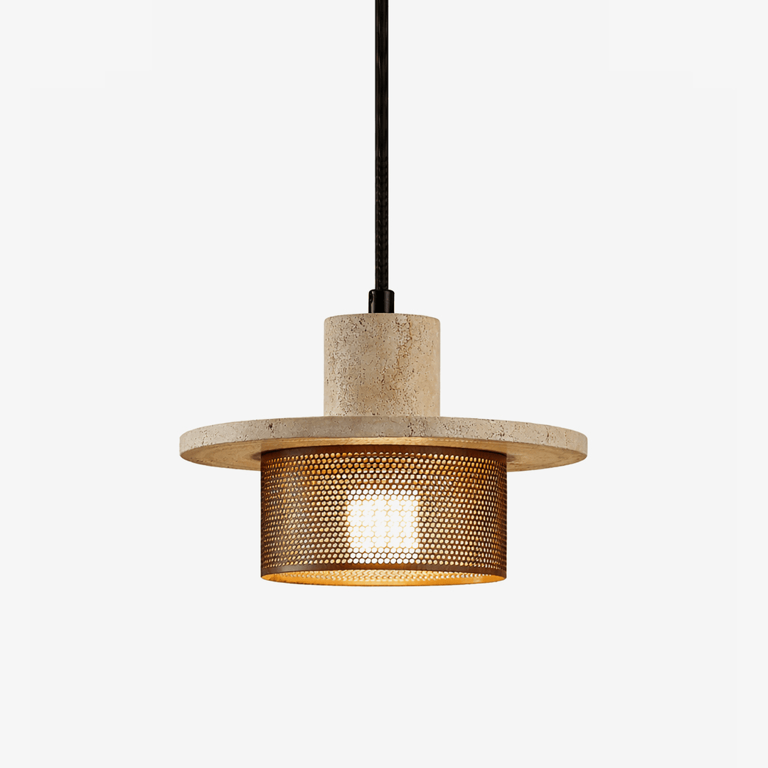 Caldera Travertine Mesh Pendant Lamp - Vakkerlight