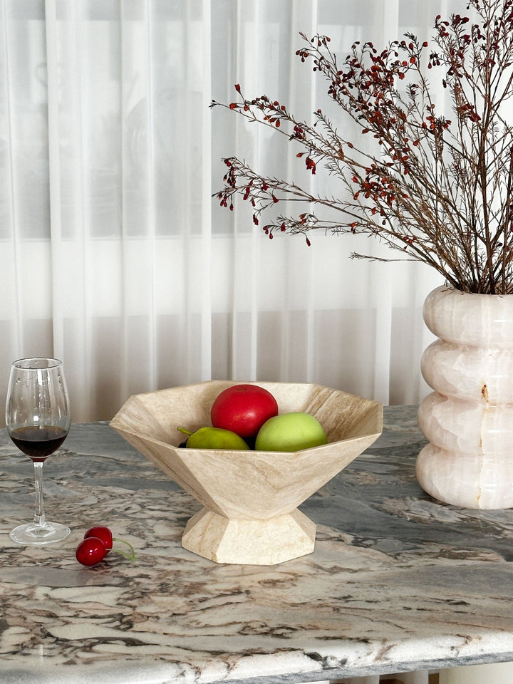 Facet Pedestal Bowl Storage Tray - Vakkerlight
