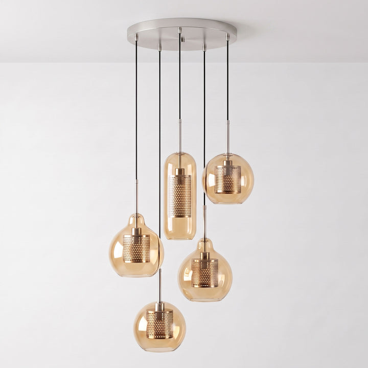 Gecombineerde Chiswick glazen hanglamp 